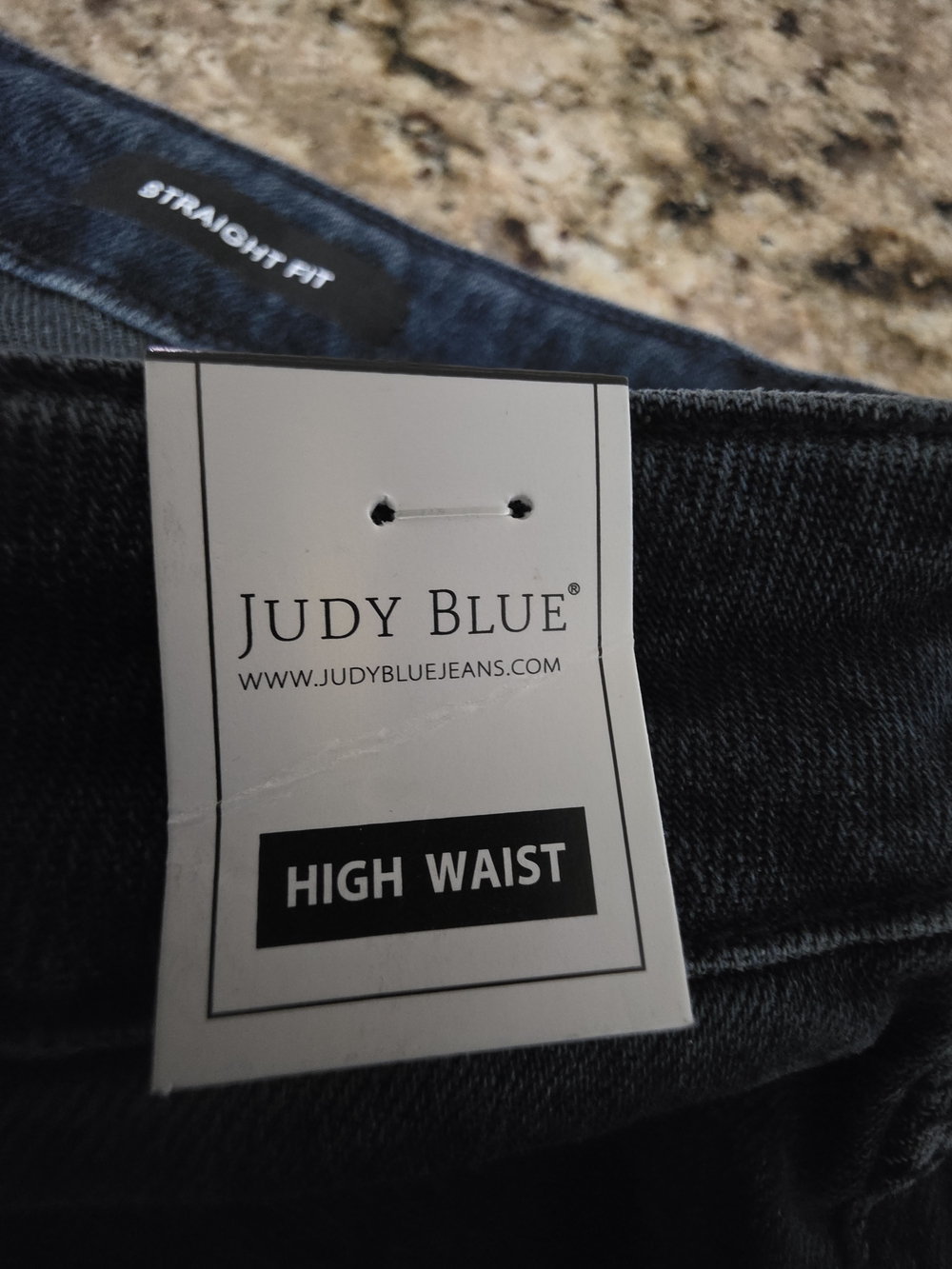 Judy Blue Jeans Women 18W Dark Wash High Waist Straight Fit Raw Hem Button Fly - Picture 9 of 16